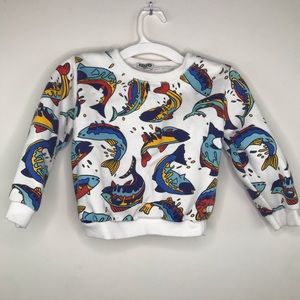 Kenzo Paris Appliqué Fish Pullover Sweatshirt Kids